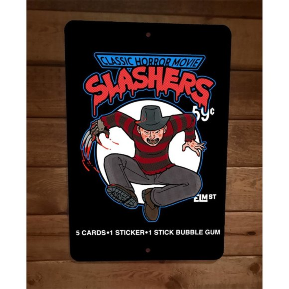 Classic Horror Movies Slasher Freddy Krueger Nightmare Elm Street 8x12 Wall Sign